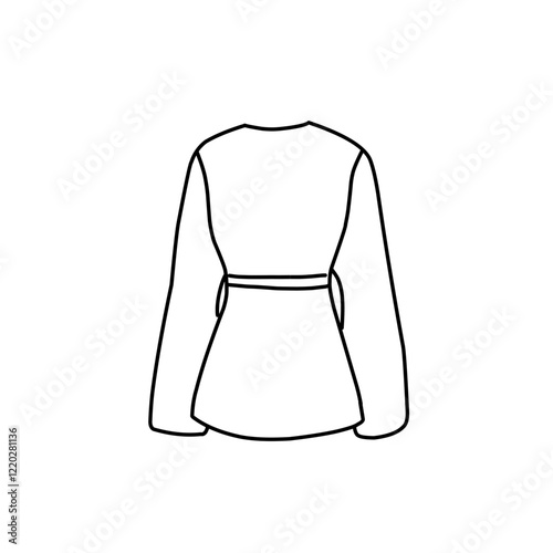 Fashion flat drawing line