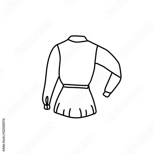 Fashion flat drawing line