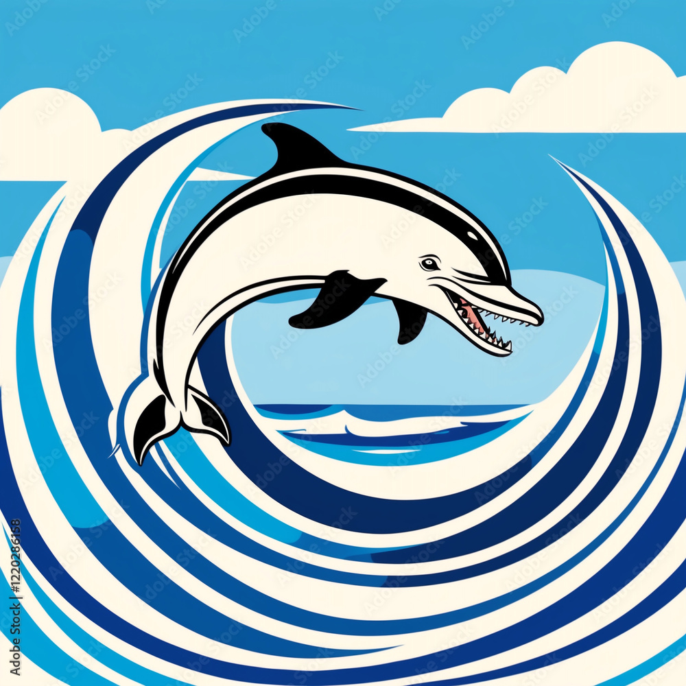 Obraz premium dolphin jumping out of water