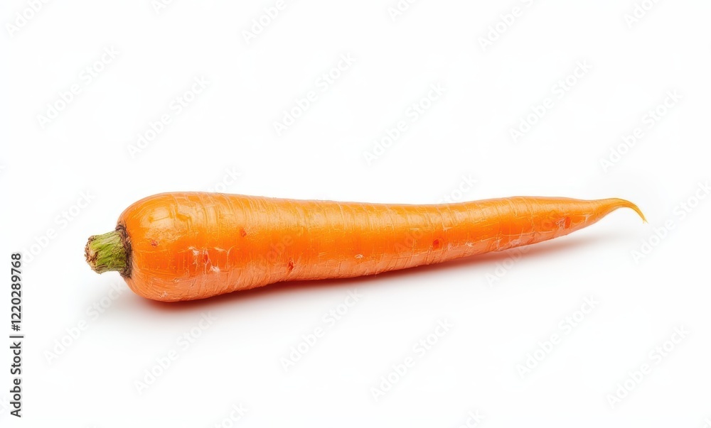 Single fresh orange carrot on white background Single fresh orange carrot on white background