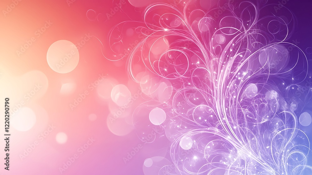 Abstract Pink Purple Swirling Floral Design Background Abstract Pink Purple Swirling Floral Design Background