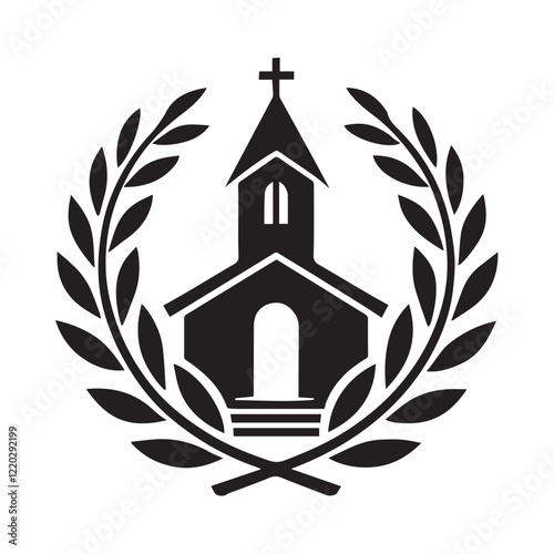 Church building icon. Simple illustration of church building vector icon for web design isolated on white background