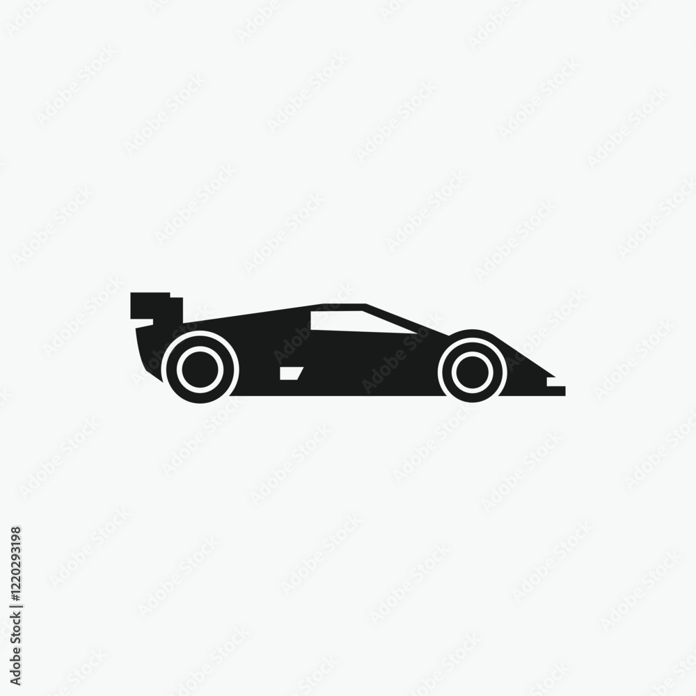 Fototapeta premium race car, perfect for logos, branding, or automotive-themed designs.