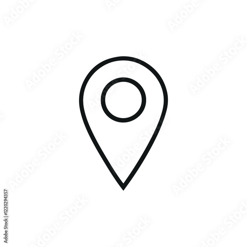 Minimalist Location Pin Icon – Modern Map Marker Design