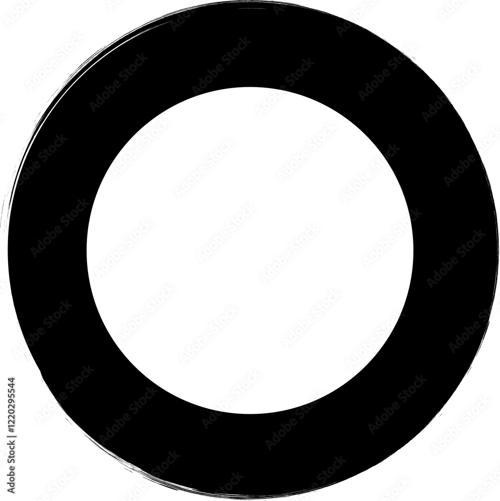 Circle frame brush stroke, round shape Circle frame brush stroke, round shape