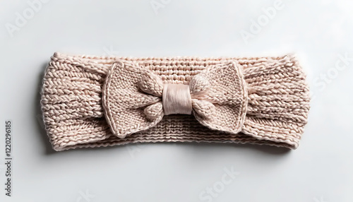 Knit Bow Headband for Baby Girls Soft Pink