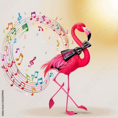 dancing sea gil bird playing music photo