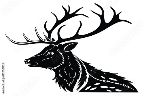 silhouette of deer