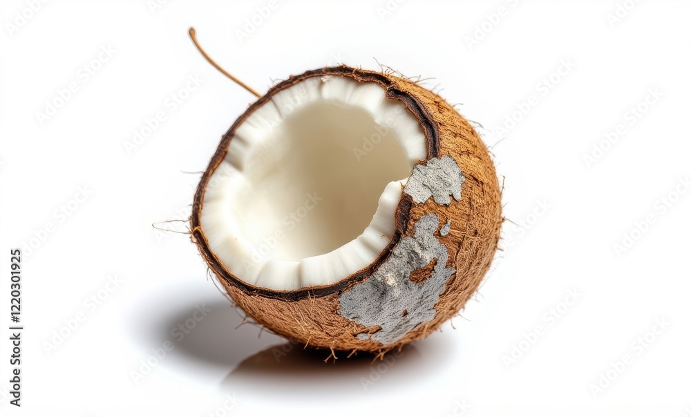 Close-up of a hollow coconut shell Close-up of a hollow coconut shell