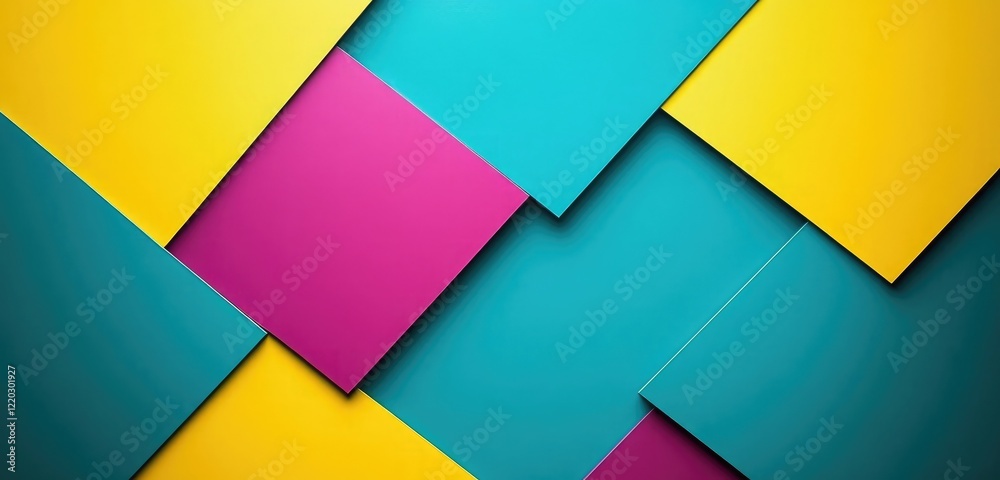 Vibrant gradient with sharp contrasts of teal, yellow, and magenta, blending in geometric shapes for a striking, modern look. Vibrant gradient with sharp contrasts of teal, yellow, and magenta, blending in geometric shapes for a striking, modern look.