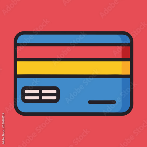 Credit Card Icon Vector Art Illustration Design Minimalist and Modern Payment Graphics