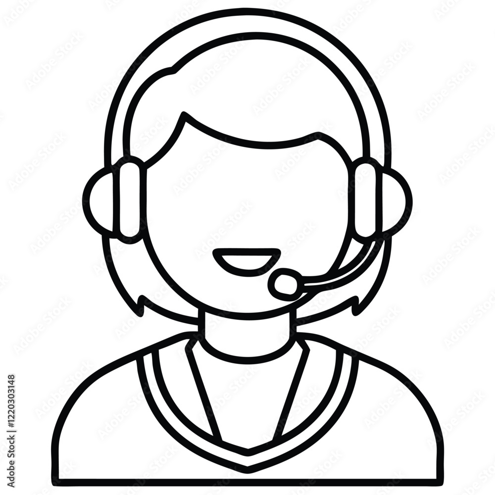 Customer Support Icon Vector Art Illustration Design for Business and Communication