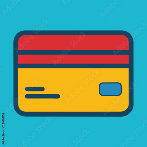 Credit Card Icon Vector Art Illustration Design Minimalist and Modern Payment Graphics