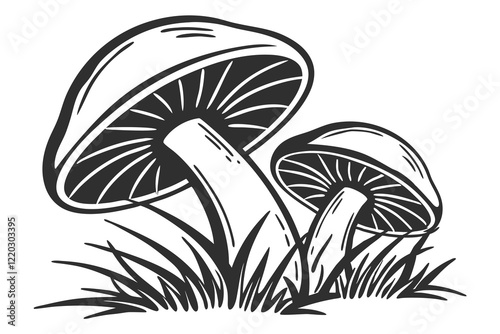 illustration of mushrooms