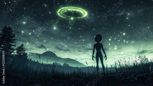 Aliens macrocosm at night