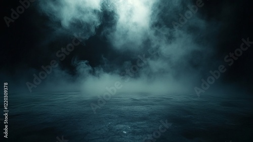Mysterious Foggy Landscape Background - Dark Moody Atmosphere