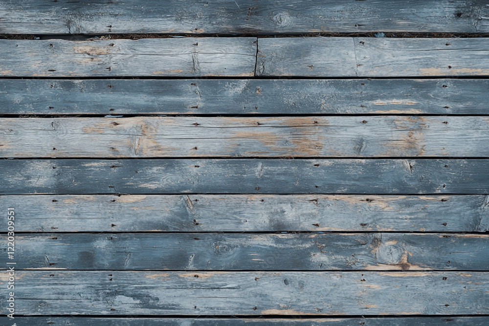 Obraz premium Rustic Light Blue Wooden Background for Summer Beach