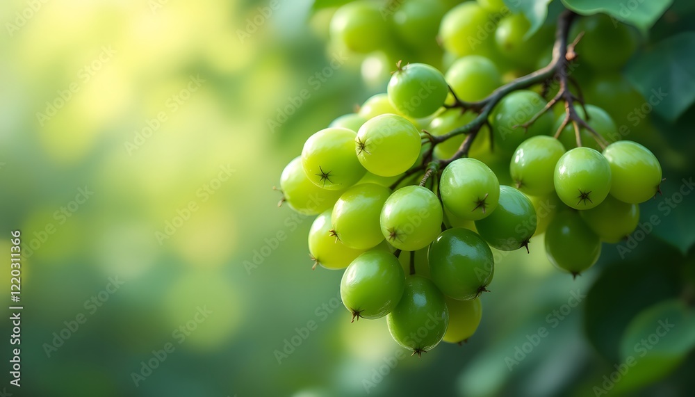 Lush green Phyllanthus fruits in a digital painting, symbolizing natural abundance and health, suitable for wellness and environmental publications Lush green Phyllanthus fruits in a digital painting, symbolizing natural abundance and health, suitable for wellness and environmental publications