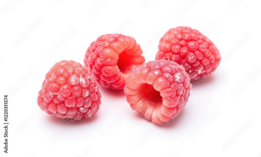 Fresh and vibrant raspberries isolated Fresh and vibrant raspberries isolated
