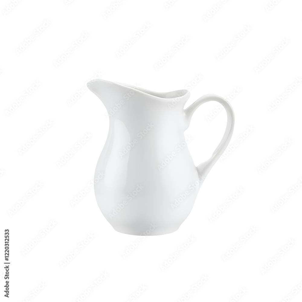 milk pitcher or creamer isolated on white background. milk pitcher or creamer isolated on white background.