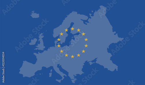 Logo background and European map silhouette