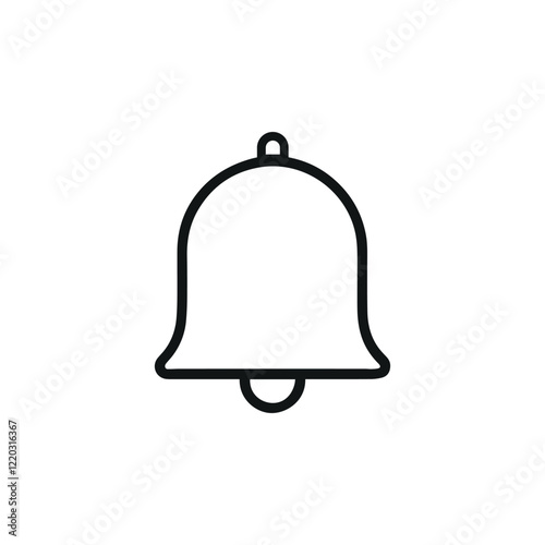 Minimalist Notification Bell Icon – Clean Alert Symbol Design