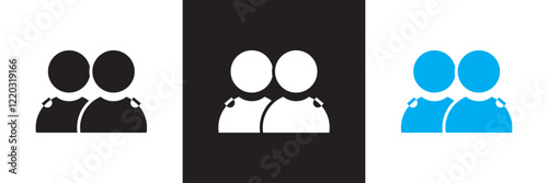 Community icon set. Containing people, relationships, friendship, social, diversity, village, support and community  icons. isolated on white and black background. vector illustration. EPS10