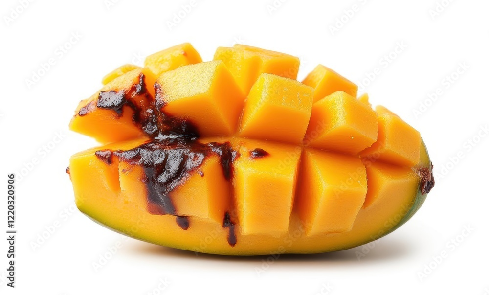 Fresh mango with a vibrant orange hue Fresh mango with a vibrant orange hue