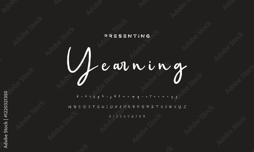 Stylish painted by a brush uppercase vector letters Stylish painted by a brush uppercase vector letters