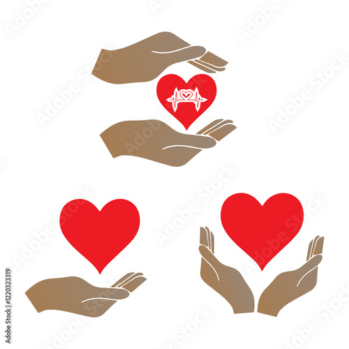 I love you heart sign. Valentine day and expression to you. Message of love using hand gesture. Vector illustration.