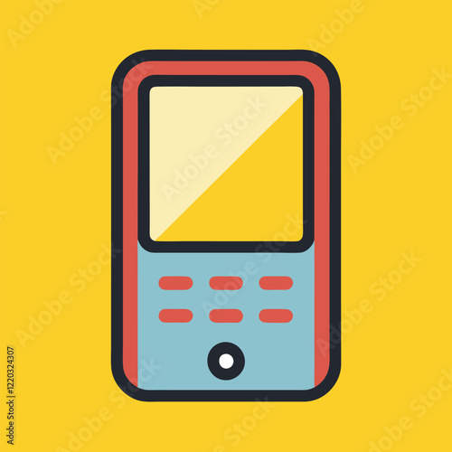 Mobile Phone Icon Vector Art Illustration Design for Digital Graphics, Technology, and Apps