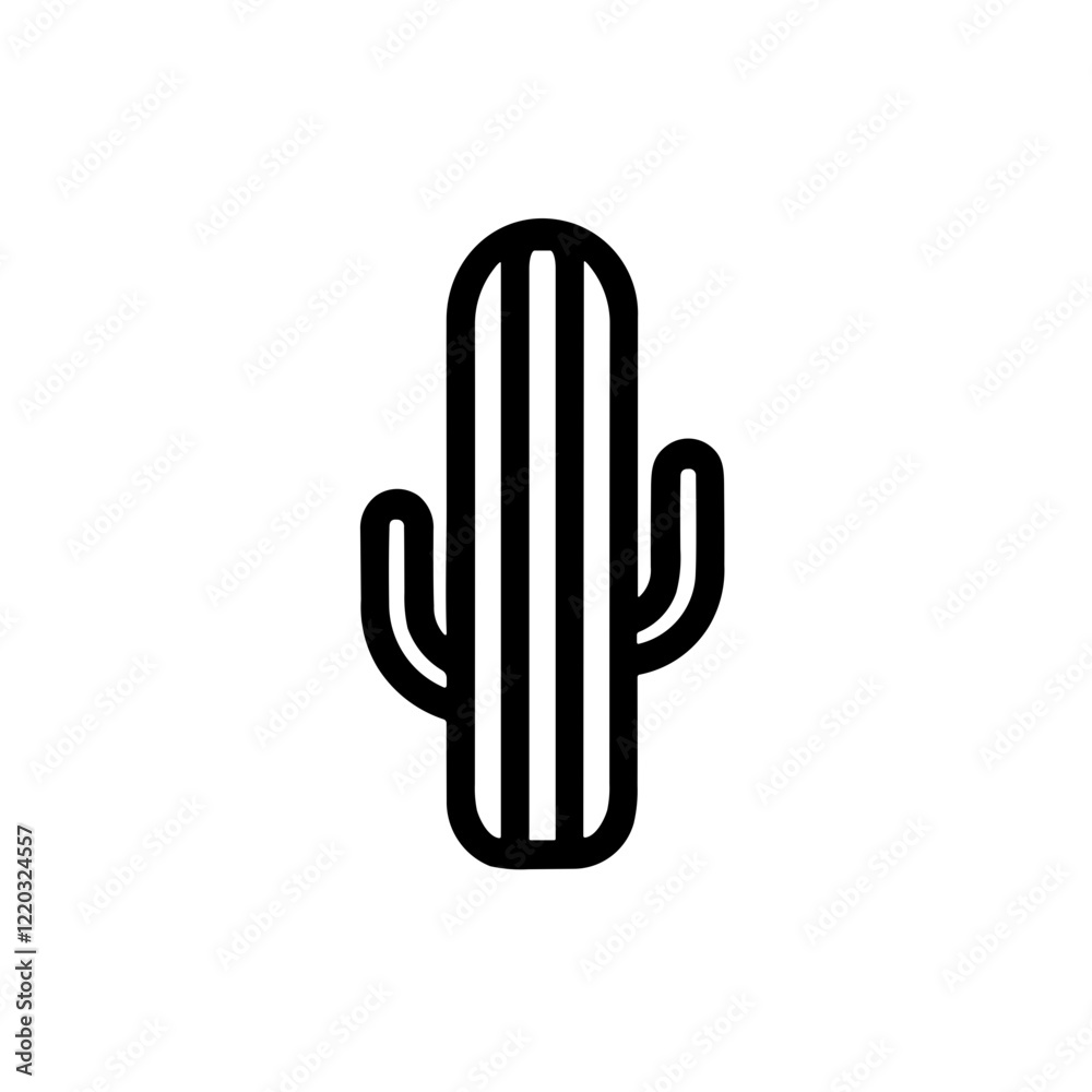 Simple Flat Cactus Icon Design Simple Flat Cactus Icon Design