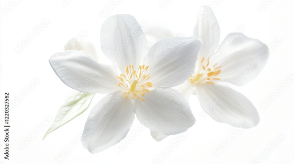 Delicate White Flowers on White Background: A Study in Purity and Elegance Delicate White Flowers on White Background: A Study in Purity and Elegance