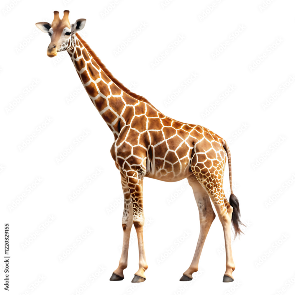 Fototapeta premium African Giraffe Wildlife Animal Photo Safari Nature Zoo Neck Tall