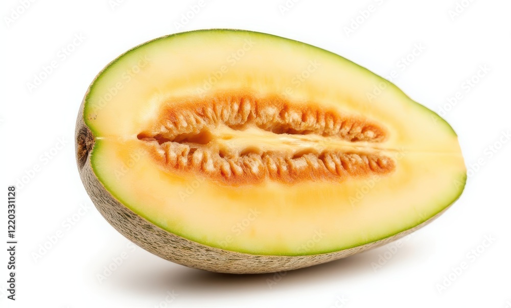 Fresh melon slice on white background Fresh melon slice on white background
