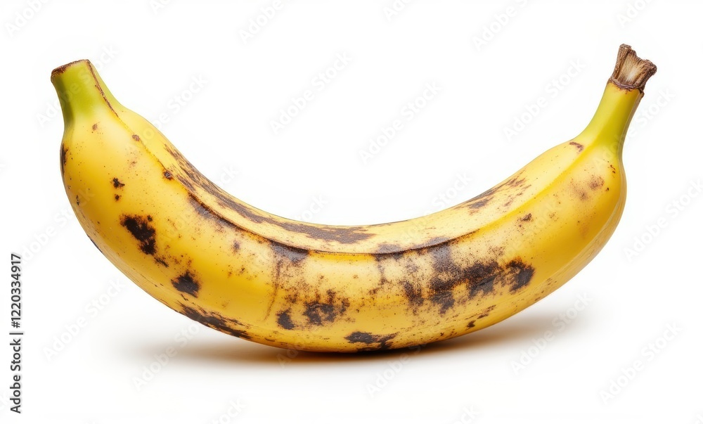 Ripe banana with brown spots Ripe banana with brown spots