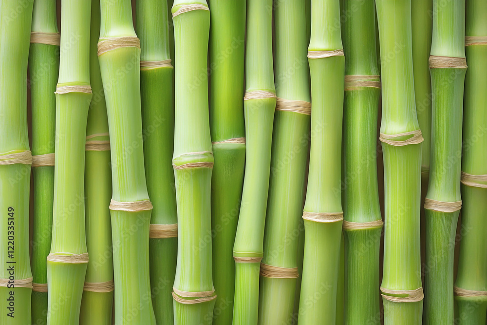 Fototapeta premium Sunlit Bamboo Stalks Close-Up