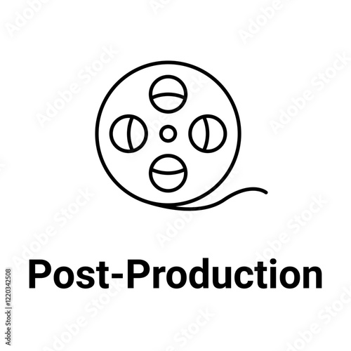 Post-Production Icon. Editing and Film Finishing Illustration for Media Production.