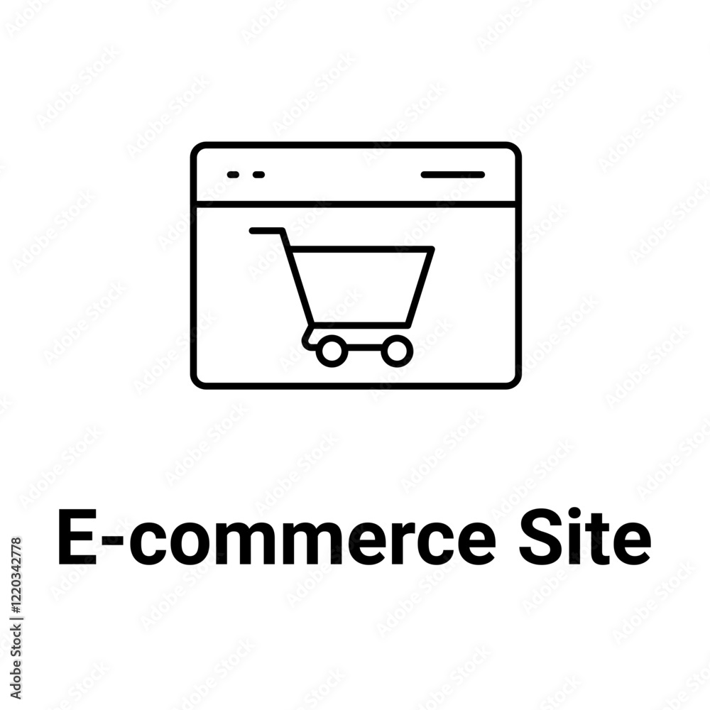 E-commerce Site Icon. Online Shopping and Digital Marketplace Illustration for Business. E-commerce Site Icon. Online Shopping and Digital Marketplace Illustration for Business.