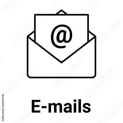 E-mails Icon. Digital Communication and Messaging Illustration for Professional and Personal Use.