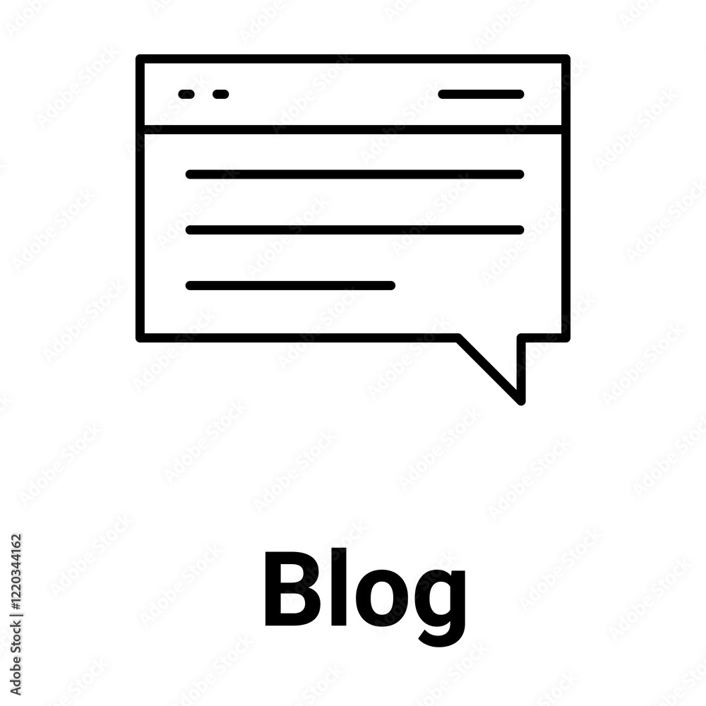 Blog Icon. Digital Content and Online Publishing Illustration for Creative Writing Projects. Blog Icon. Digital Content and Online Publishing Illustration for Creative Writing Projects.