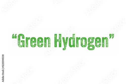 Green Hydrogen bold green text symbolizing clean and renewable energy design