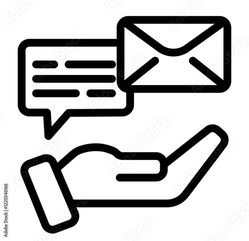 Contact Us Icon Outline Style