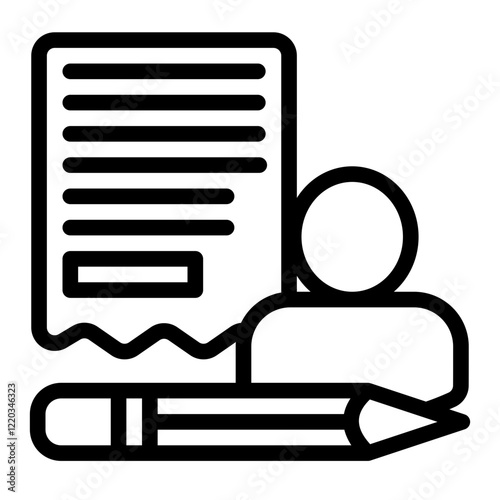 Copywriter Icon Outline Style
