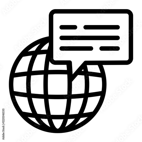 Language Icon Outline Style