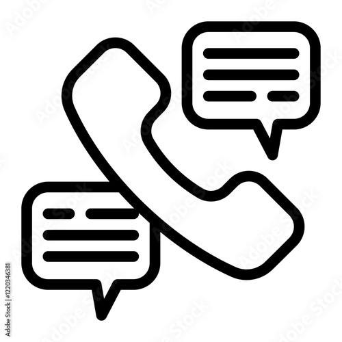 Telephone Coversations Icon Outline Style