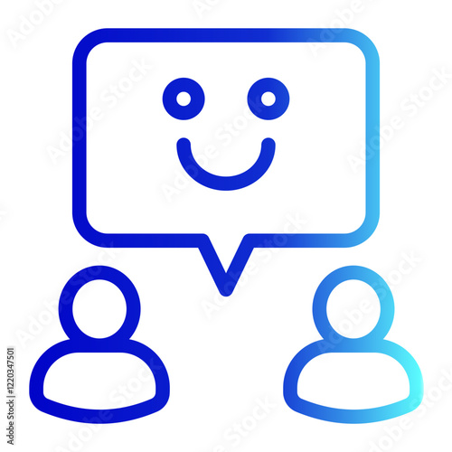 Small Talk Icon Line Gradient Style for Communication Pack Icon Themes
