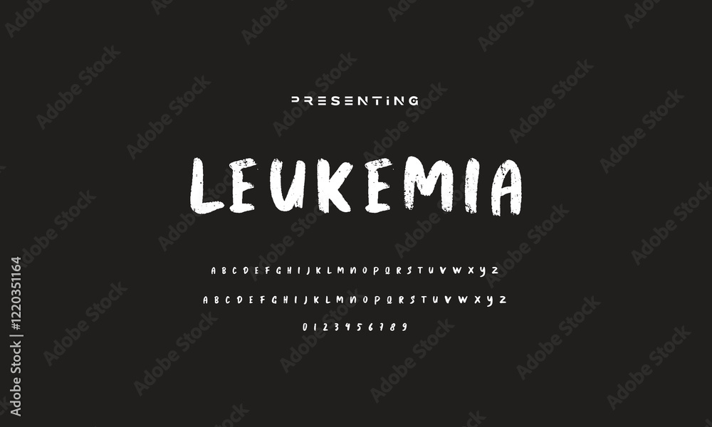 Stylish painted by a brush uppercase vector letters