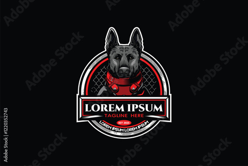 German Shepard cartoon character vector image template