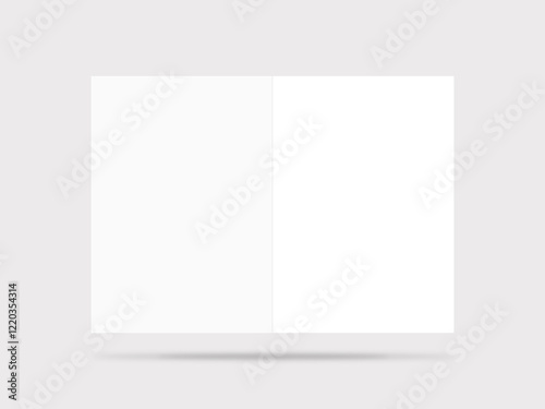 folded card mockups, Invitation mockups, two side brochure mockups